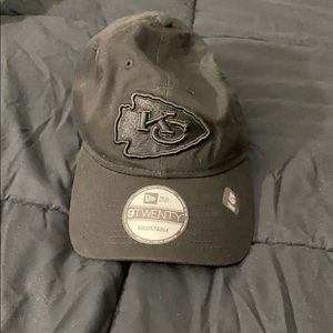 Black KC Chiefs New Era Adjustable Hat